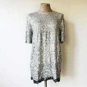 Jen's Pirate Booty Silver Sequin Mini Dress